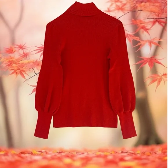 Ralph Lauren Vibrant Red Turtleneck‎ Sweater - Picture 2 of 6